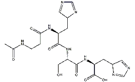 N-Acetyl-beta-alanyl-L-histidyl-L-seryl-L-histidine Structure