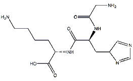 Glycyl-l-histidyl-l-lysine Structure